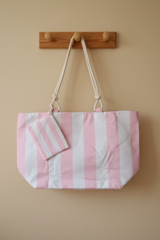 Bolso Rayas Rosa